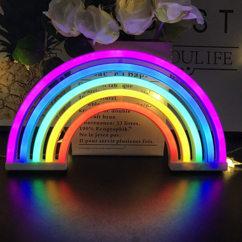 Luce neon arcobaleno segno - luce,
