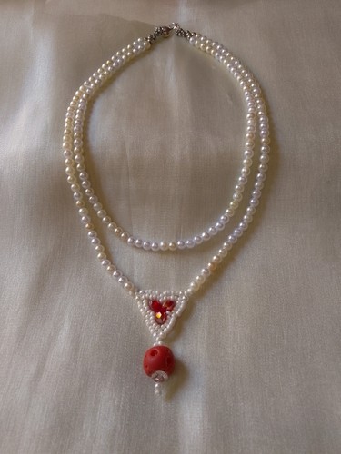 Pearls necklace beaded - pearls,