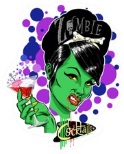 Adesivo Zombie Girl Cocktail
