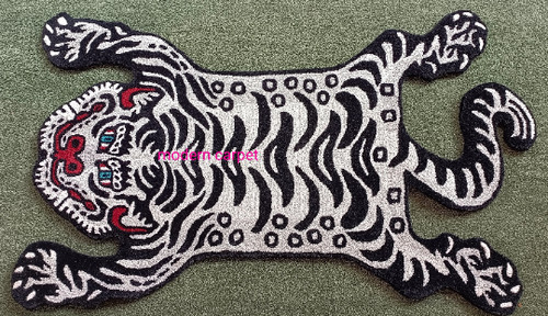 Tappeto tigre bianco tibetano