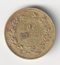 PESO IN OTTONE PER LE 100 LIRE