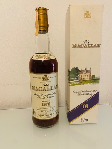 Whisky macallan 1970 with box - with,