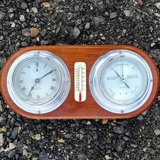 Celeste Yacht Sveglia Nave Marina Orologio Barometro e Termometro Nautica Marittima