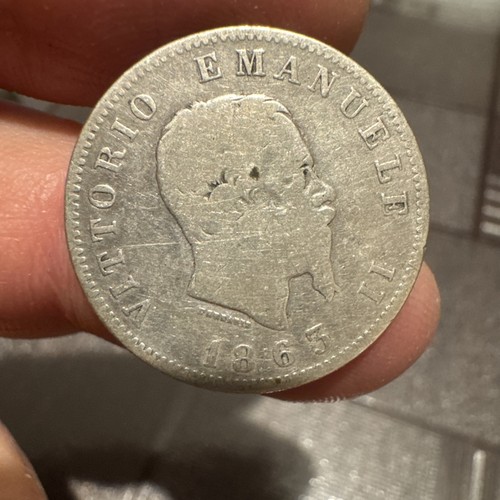 Moneta lira 1863 emanuele ii - 1,