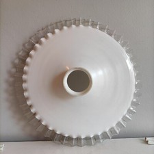 Antico Lampadario in vetro Opalina Paralume per Lampada a Sospensione (B)