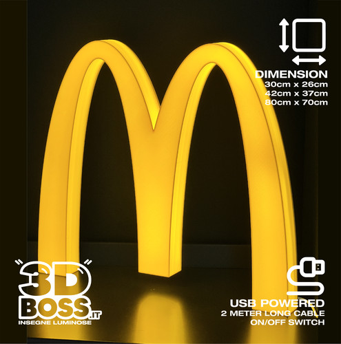Insegna luminosa mcdonald - insegna,