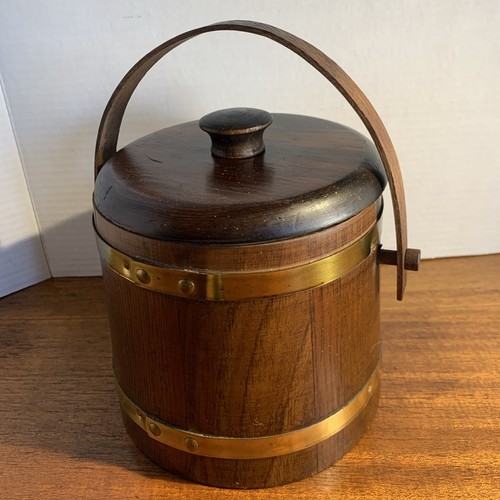 Secchiello vintage legno abete