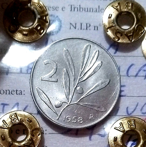 Lire 1958 qfdc ulivo - 2,