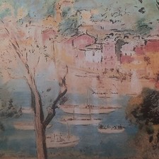 Michele Cascella (1892-1989) - Primavera a Portofino - Wenk - Argento - 905/999