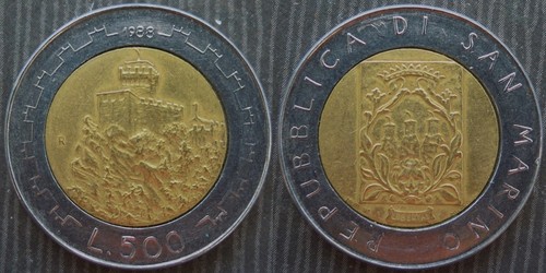 San marino 500 lire 1988 - marino,