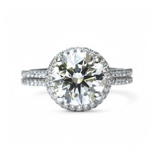 Anello design rotondo - rotondo, diamante