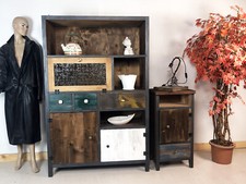 Mobile Libreria comodino INDUSTRIAL in legno multicolore 90x45xh180cm SU MISURA