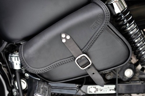 Borsa moto laterale cuoio - laterale, in