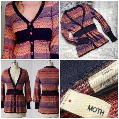 Cardigan maglione moth - cardigan,