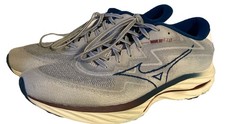 ECCELLENTI scarpe da corsa Mizuno Wave Rider 27 uomo taglia 14 grigio blu accento