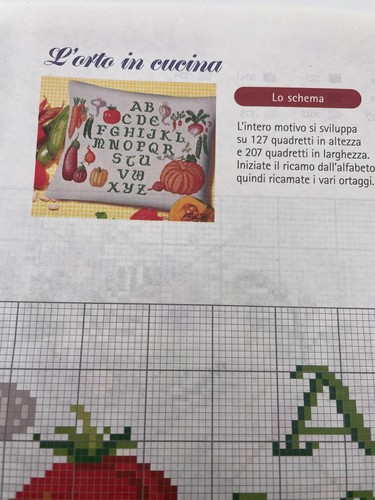 Schema punto croce orto in - schema,