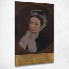 Signora Con Sciarpa Viola