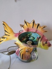 Lampada pesci fatta a mano .Ceramica Monaco