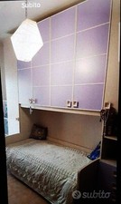 Cameretta a ponte 2 letti bianco/viola camera bambini ragazzi moderna