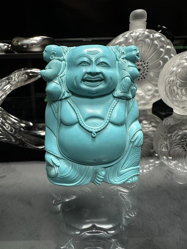 Buddha intagliato turchese - buddha,