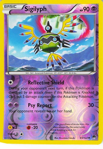 Sigilyph 122 uncommon - 55/122,