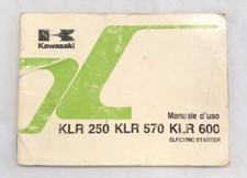KAWASAKI KLR 250 570 600 libretto uso e manutenzione 1988