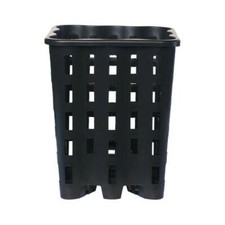 Vaso quadrato nero in plastica