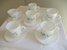 LOTTO ARCOPAL  6  TAZZA PIATTINO  VINTAGE MYOSOTIS fiori