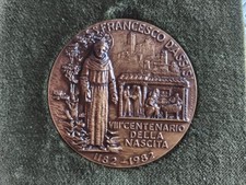 San Francesco d'Assisi - Medaglia in bronzo ottavo centenario nascita