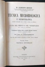 TECNICA MICROBIOLOGICA E SIEROTERAPICA VOL. 1 TECNICA GENERALE BESSON ALBERTO