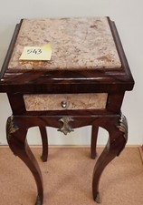 Tavolino stile classico dettagli e piano in marmo entrata mobile legno 100543