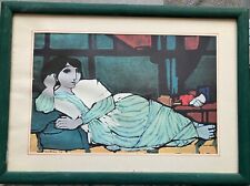 Domenico Cantatore, ODALISCA, riproduzione fotolitografica su carta, cm 26x40