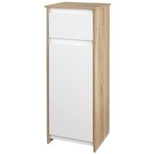 Mobile bagno in MDF, cassetto e armadietto con ripiano regolabile, 32.6x30x90 cm