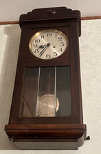 Orologio A Pendolo Antico Da Muro In Legno 
