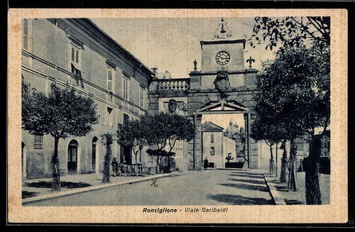 Cartolina ronciglione viale - cartolina, ronciglione,