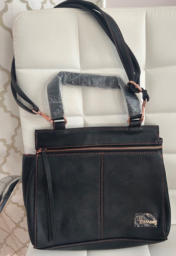 Harrods black handbag - black,