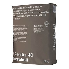Kerakoll GEOLITE 40 geomalta ripristino rasatura protezione calcestruzzo 25 KG