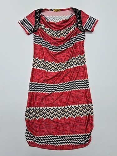 Abito shirt chevron rosso - abito,