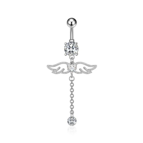 Piercing ombelico acciaio - in,