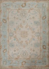 Oushak Turkish Ivory Wool Rug