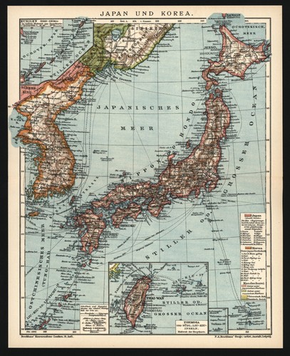Mappa anno 1908 giappone - anno,