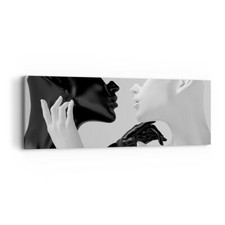 Quadro su Tela 90x30cm Nero