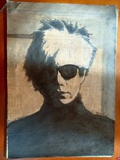 Corde Andy Warhol Pop Art Quadro 21,5 X 19Cm Acrilico Carta Opera Unica Firma