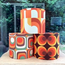 Paralume tedesco ovest MCM retrò metà secolo anni 60 70 paralume arancione marrone