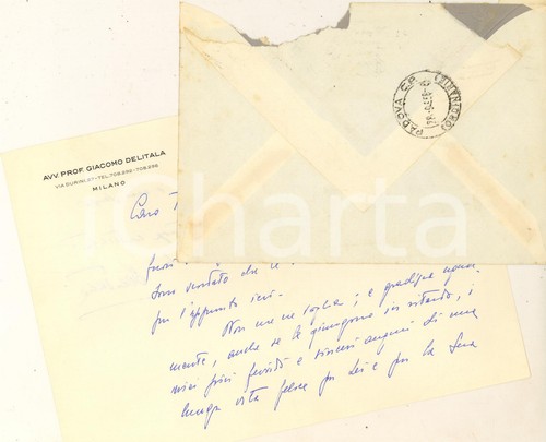 1958 milano lettera prof - milano,