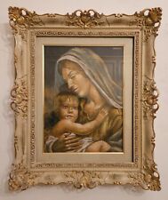 Quadro olio su faesite Roberto Sguanci, Maternità, Madonna con bambino 