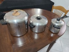 3 x Pentole Acciaio Inox Sambonet Diametri 26 E 16 Cm