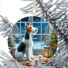 Fox Terrier Dog Hanging Bauble
