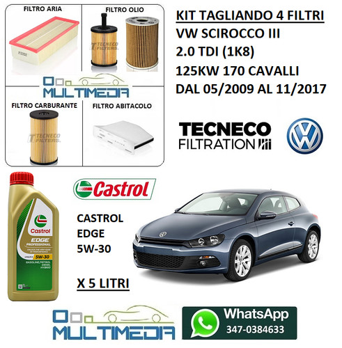 Tagliando filtri olio - filtri, e