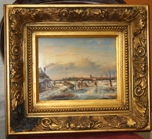 Peinture ancienne sur bois